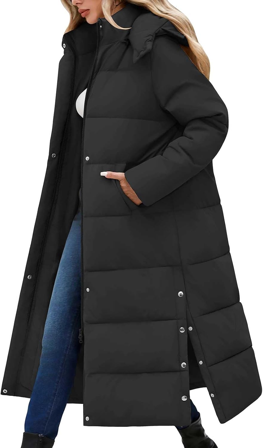Waterproof Fleece Lined Down Coat for Women