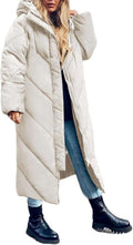 Long Padded Winter Puffer Coat for Women