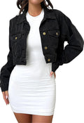 Vintage Washed Denim Jacket for Women