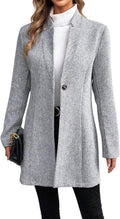 Mid Length Wool Blend Pea Coat for Women