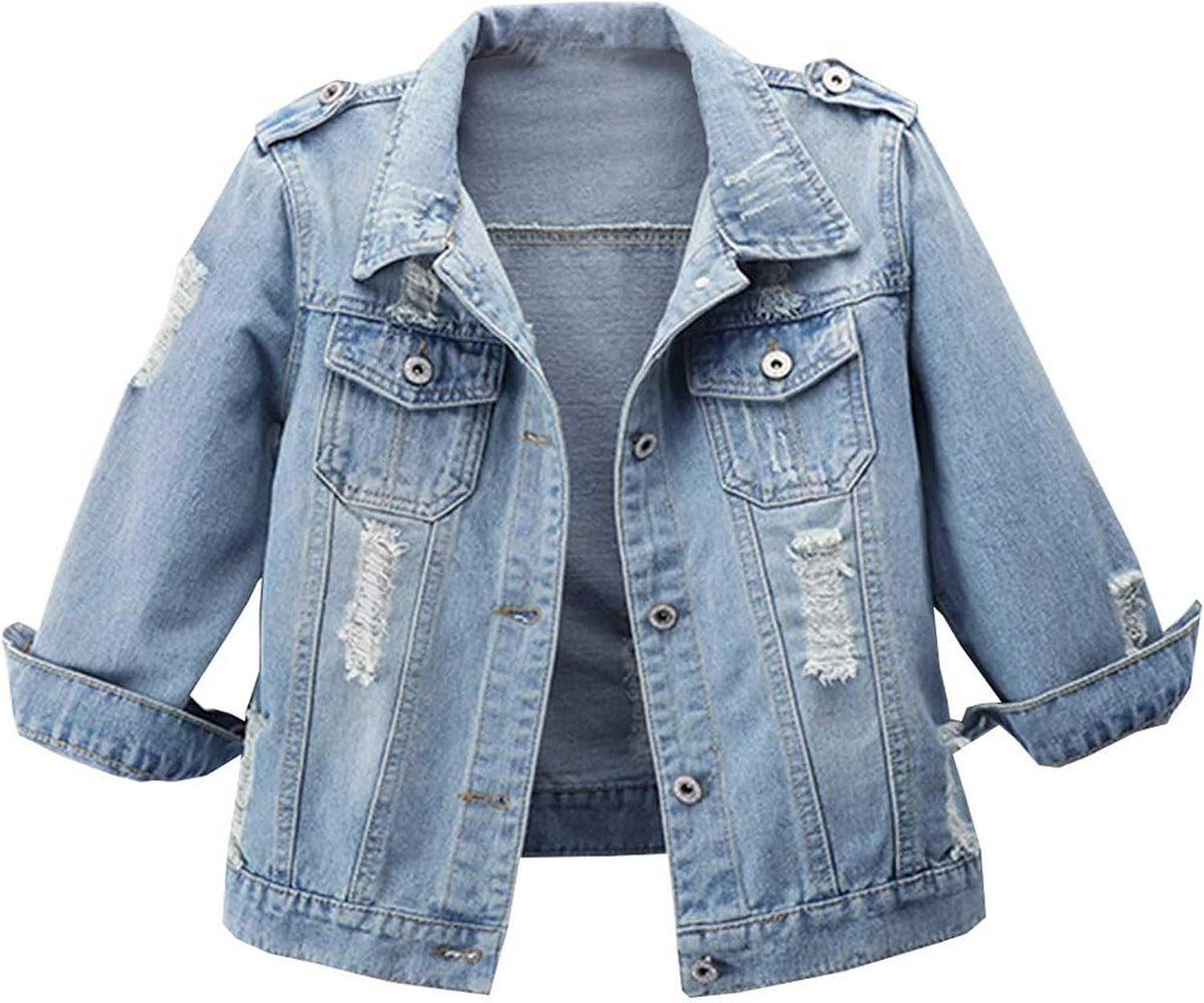 Distressed Denim Outerwear for Women