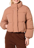Cropped Quilted Winter Jacket for Women