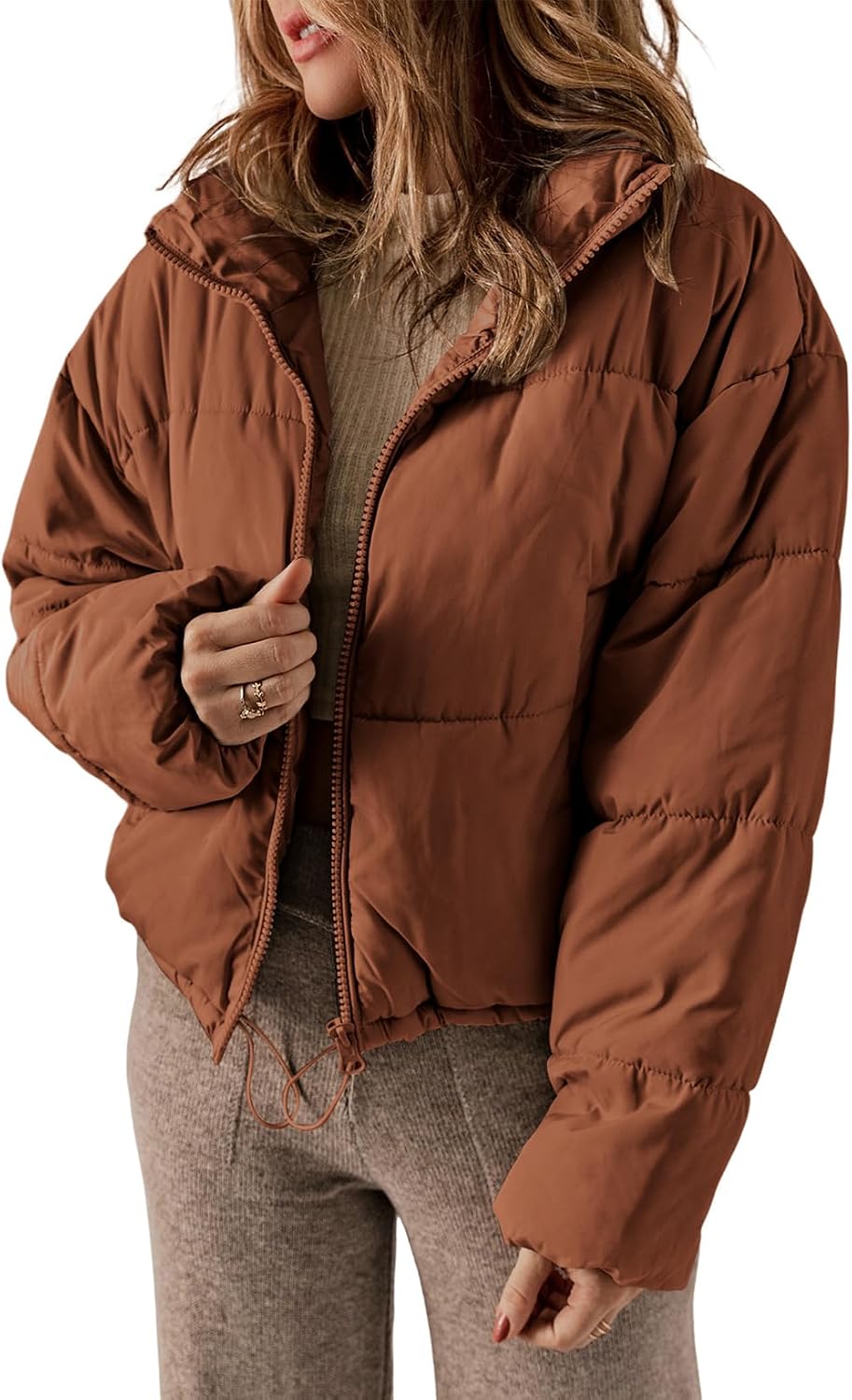 Lightweight Diamond Quilted Jacket for Women